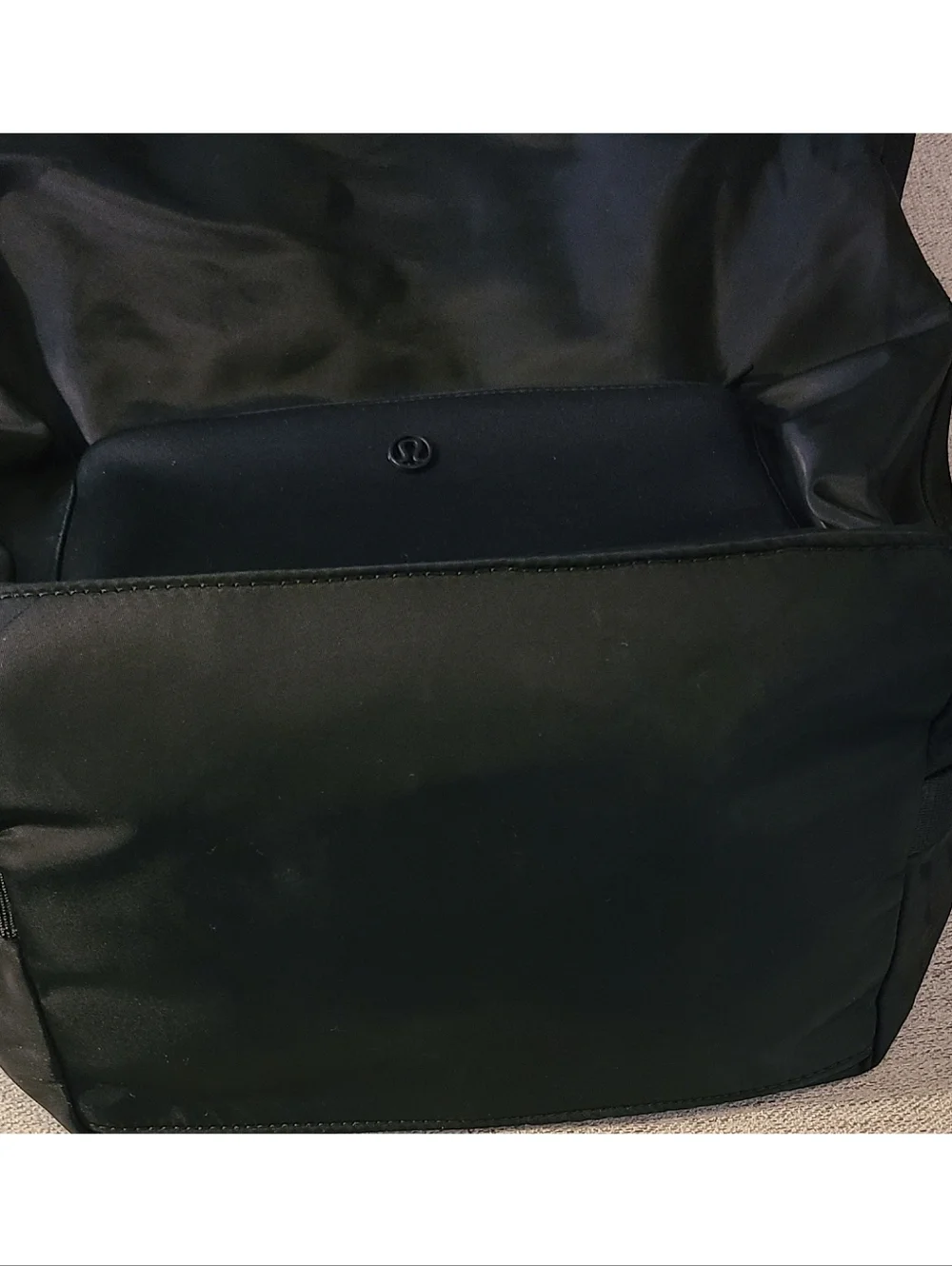 Lululemon Athletica All Set Hobo Bag Tote Black Travel Workout Minimalist Large